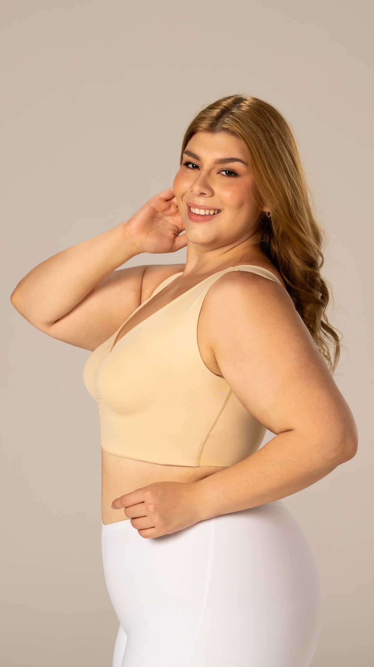 B-06006 Top de realce  (Beige)