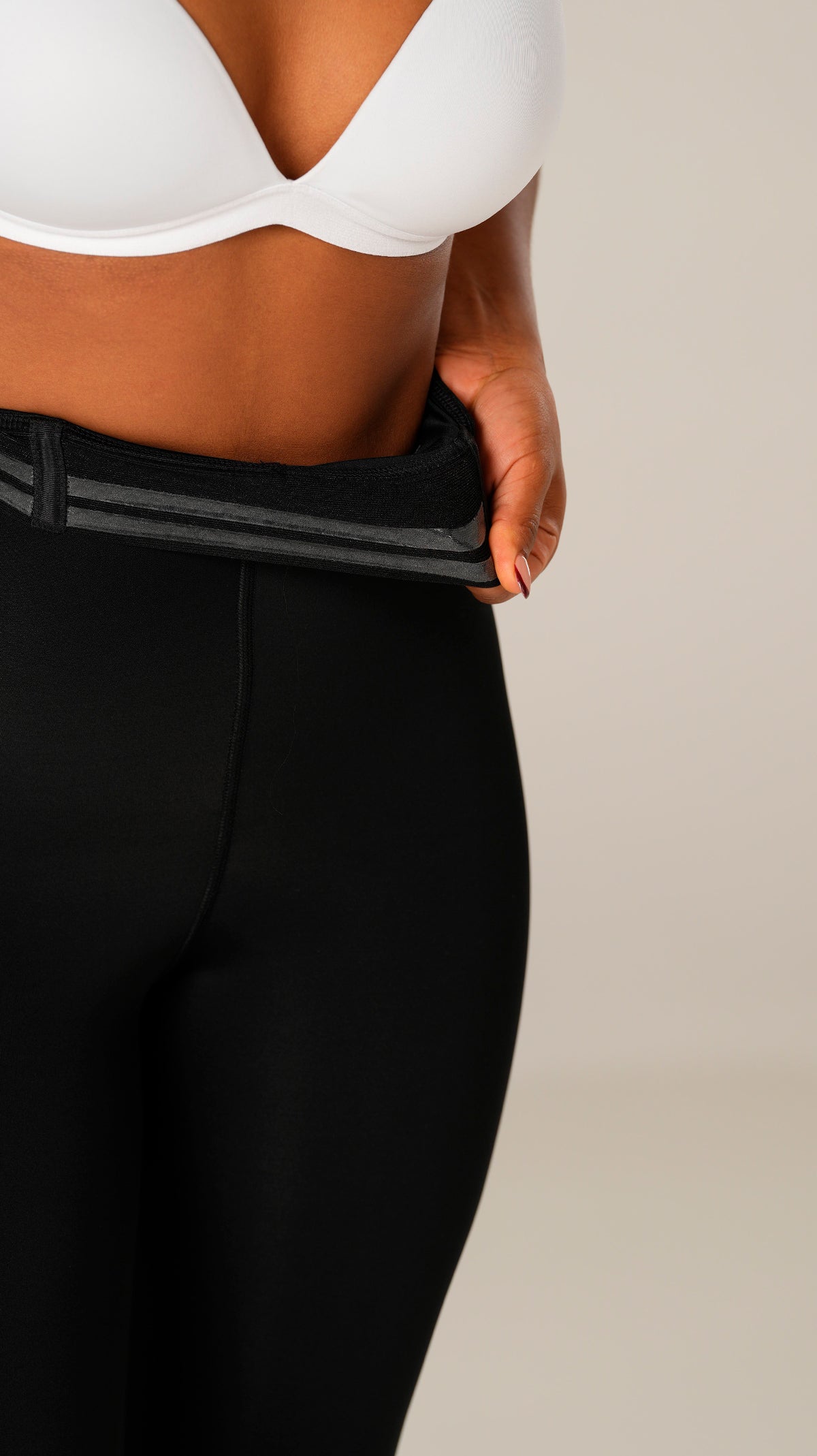 SXA-06313 Short pierna larga, talle alto, glúteos prehormados (Negro)