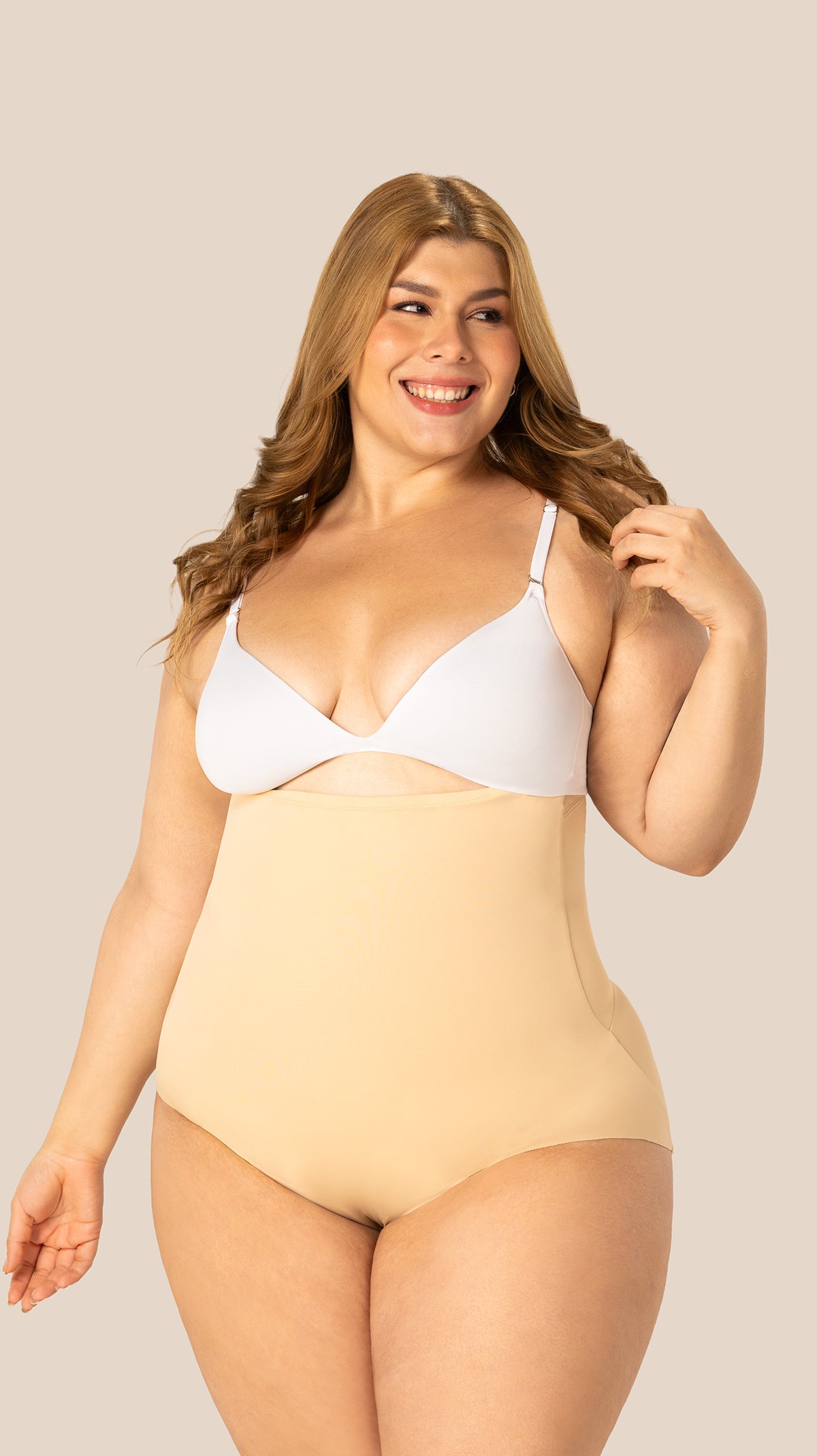 P-06336 Panty extra alto  (Beige)