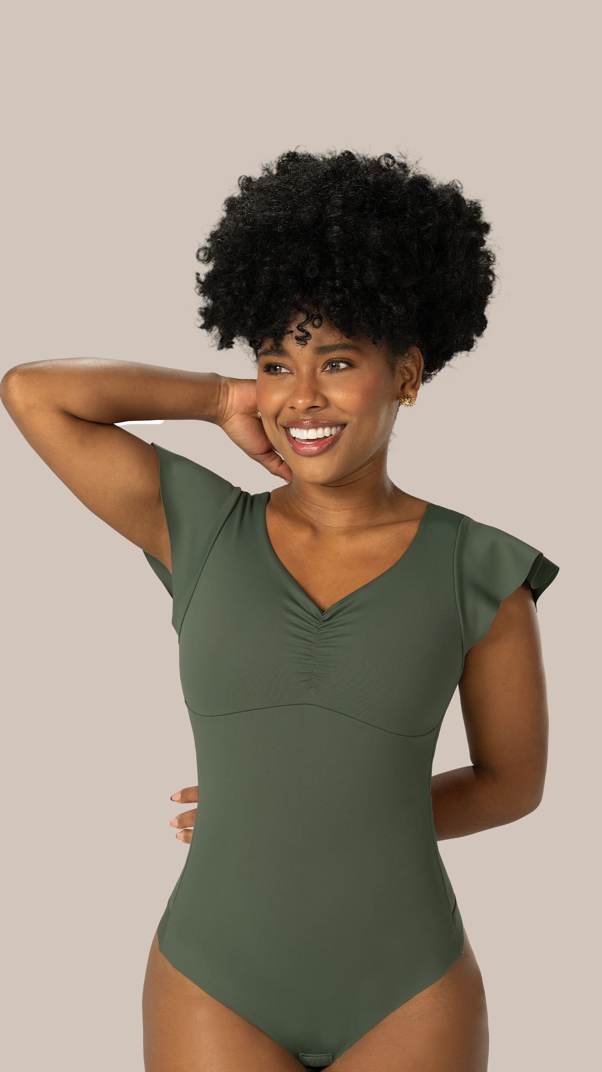 BD-06014 Body manga campana (Verde oliva)